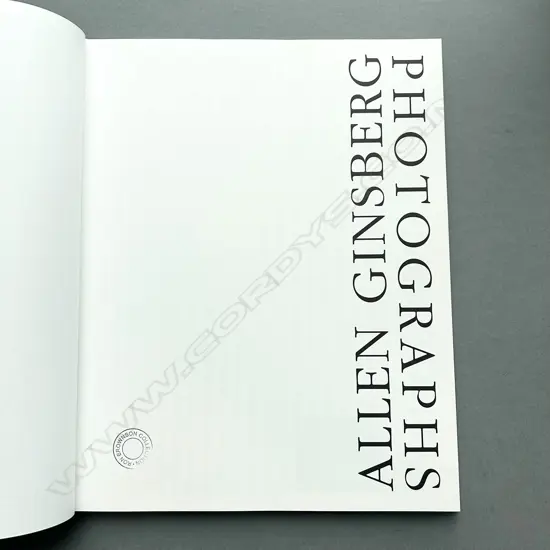 ALLEN GINSBERG PHOTOGRAPHS